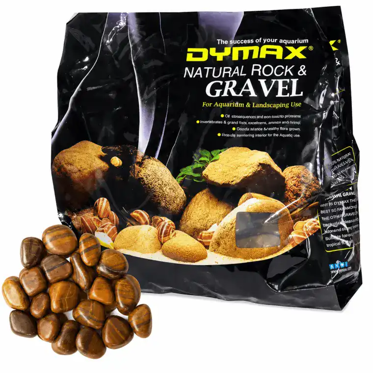 Dymax Stripe Yuhua Stone 4kg aquarium gravel for landscaping and fish comfort